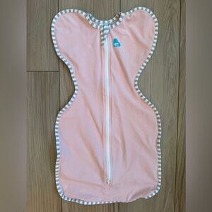 Love to dream P!nk Swaddle with Striped Trim. NWOT. 8-13lbs